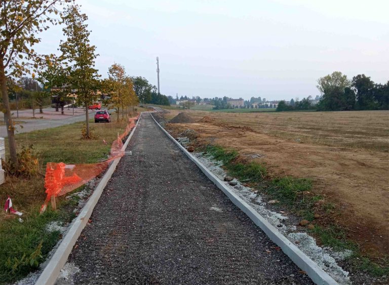 Lavori di realizzazione della nuova pista ciclo-pedonale tra Collecchio e Sala Baganza